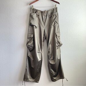 Miss Sixty Olive Green Cargo Pants with Utility Pockets